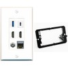 RiteAV USB 3 USB C 2 HDMI Coax Cat7 Wall