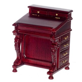 Dollhouse Minature Platinum Davenport Desk Mahogany