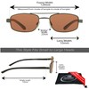 proSPORT Aviator Reading SunGlass Sun Reader Full Lens No Line
