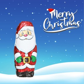 Sweetzo Santa Claus Milk Chocolate Treats, Individually Wrapped Christmas Stocking Stuffers and Gifts (Pack of 3) 4 Ounces Each (Santa)