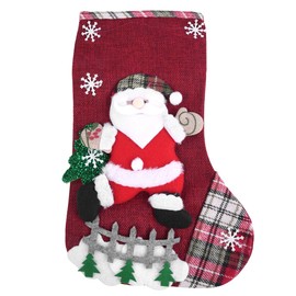 ZONADAH Christmas Stocking 11.8 Inches Santa Christmas Stockings Decoration Fireplace Hanging Stockings Xmas Tree Ornaments Gift Bag Candy Pouch for Xmas Holiday Party Decor