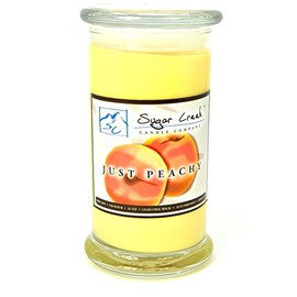 Sugar Creek Candles Just Peachy (Insane Juicy Peach)-100% Soy Wax Candle. Soy Candles Burn Cleaner ~ Longer ~ Non-Toxic ~ The Original 100% Yinzer Made in USA. Gift for Any Occasion