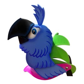 Visera De Animalitos Fiesta Rana Lobo Oso Elefante Guacamaya