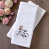 SKL Home Flower Basket Bike Hand Towel Set, White