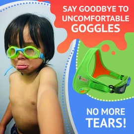 Frogglez Pain-Free Swim Goggles for Kids Under 10 (Ages 3-10), No Hair Pulling, Recommended by Olympic Swimmers