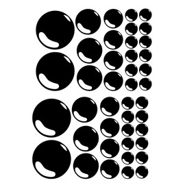 60 Second Makeover Limited Set of 42 Bubbles Bathroom Tile Wall Stickers Decal Graphic Ensuite Shower Room