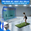 10x7ft Golf Net w/Extra Striking Net, Heavy Duty Golf Hitting