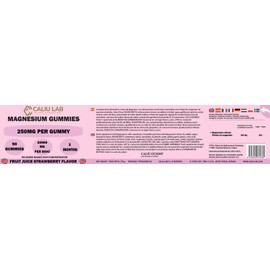 Magnesiumcitrat 250 mg – Magnesium-Gummibärchen 125 mg – Reduziert Stress, verbessert Schlaf und Muskelfunktion – Erdbeergeschmack – 90 Gummis – 3-Monats-Vorrat
