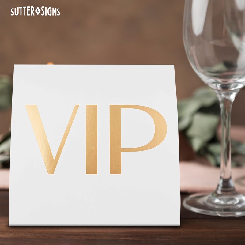 VIP Table Sign 10 Pack | Reserved Table Tent Night