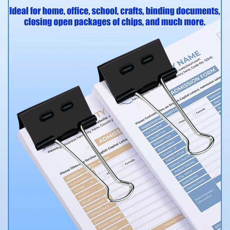 2 Inch Binder Clips(12 Pack), Upgrade Support Points Binder Clips