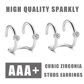 LEEQ 10 Pairs inless Steel Ear Cuff Helix Cartilage Clip on Earrings Non Piercing Cartilage Earrings for Women Girls Supplies, 5 Styles by LEEQ