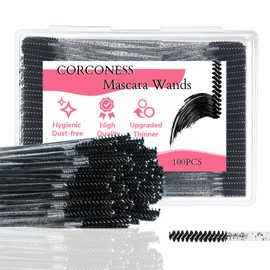 Corconess 100Pcs Mini Spoolies For Lashes,Mascara Wands Spoolies For Brows Disposable Eyebrow Brush Micro Lash Spoolies Brow Brush Spoolie For Eyelash Extensions Lash Tech Supplies
