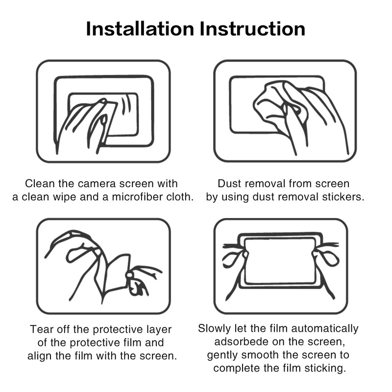 Rieibi 3-Pack Fuji X-H2S/X-H2 Screen Protector + Top Screen Protector