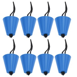 8Pcs/Set Kayak Scupper Plug Silicone Drain Hole Bung Stopper with Lanyard for CanoeBlue