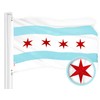 G128 – Chicago Flag | 4x6 feet | Embroidered 300D