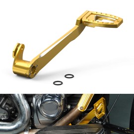 NICECNC Gold Back Rear Brake Pedals Rear Brake Levers Compatible with Harley Electra Glide Standard FLHT 2019-2022, Road Glide Special FLTRXS 2015-2023, Replacement for 50600067, See Fitment