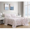 Beatrice Home Fashions Coastal Print Microfiber Sheet Set, Soft, Comfy,