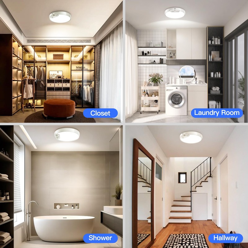 Homelist Newly Upgraded Rechargeable Ceiling Light – 8000mAh Battery-Operated Wireless