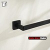 JQK Black Towel Bar, Rounded Edges 14.41 Inch Towel Rack,