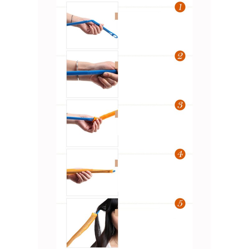 LZLRUN 40pcs Magic Curlers Long Hair Spiral Curl Formers Leverage