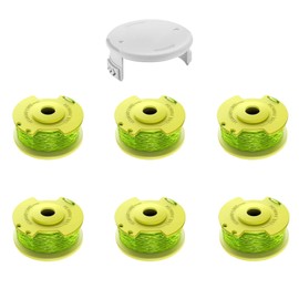 LADAMI Ryobi Strimmer Spool Strimmer Spool Line for Ryobi One PLUS+ AC80RL3 Cordless Trimmers （6 Pcs + 1 Pack Caps）