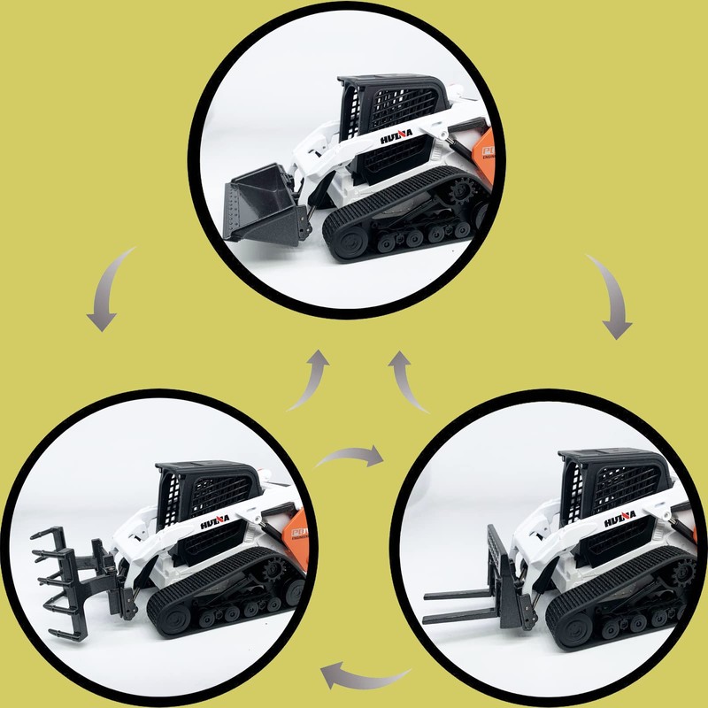Gemini&Genius Construction Truck 3 in 1 Skid Steer Loader with