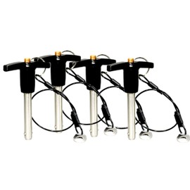4Pcs Stainless Steel T - Handle Lock Pins, 1/4"~5/8"Pin Dia. 2"~5"Usage Length Push-Button Quick Release Pin Safety Pin Handle Stop Pin with Lanyard Cable (Pin Dia(MM): 8, Usage Length(MM):80)
