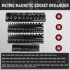 GURADESIGN 8PCS Magnetic Socket Organizer Set, Magnetic Socket Holder, 1/4"",