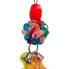 Mandarin Bird Toys by M&M 1034 Nobby Paci Periscope - Handcrafted Colorful Wiggling Bird Cage Toy, Rubber Nobby Ball, Pretty Periscope, Great for Small Birds Budgie Finch Parrotlet Lovebird Canary