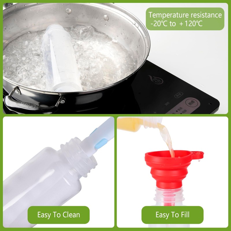 zmybcpack 12 Pack 400ml Plastic Juice Bottles with Black Lids