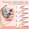 MIZHSE 30G Clear Solid Builder Gel for Nails, Solid Nail