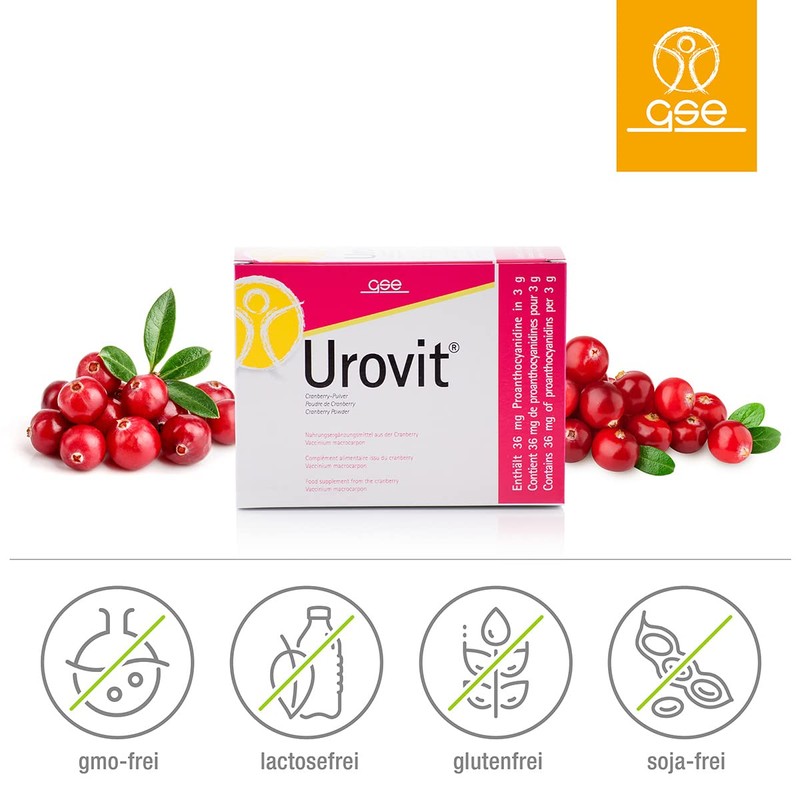 GSE Urovit Powder in Portion Bag - 30 Bags Cranberry