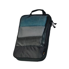 Elecom BMA-TRCS01MBK Travel Storage Bag, Compression Bag, Packing Cube, Medium Size, 3.6 gal (12 L), 9.4 x 13.4 x 5.5 inches (24 x 34 x 14 cm), Double-Sided Storage, Cordura, Heavy Duty YKK Zippers