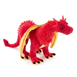 Zappi Co Childrens Stuffed Soft Cuddly Large Plush Toy Lifelike Stuffed Animal for Boys Kids (43cm Length) (Dragon Red)