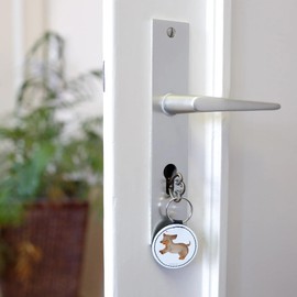 Mr. & Mrs. Panda Round Key Ring Dog Dachshund Gift Happy Dog Guardian Angel Cute Lucky Charm Dog Owner Dachshund Animal Lover