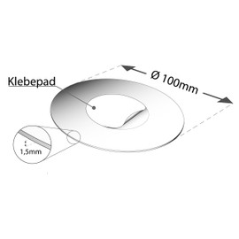 Türschilder24 XXL Toilet Sign, Diameter 100 mm, Wheelchair and Toilet Accessible, Aluminium (Anodised), Safety Sign
