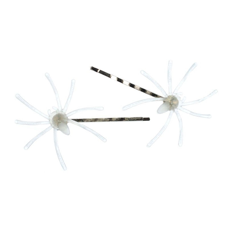 Miniblings Set of 2 Spider Hair Clips Spiders Helloween Luminous