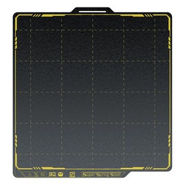 BIQU Panda Build Plate 256x256MM Double Side Textured&SMooth PEI PET PEO for Bambu Lab P1P P1S X1C A1 3D Printer HeatBed:_Double sided SSS black