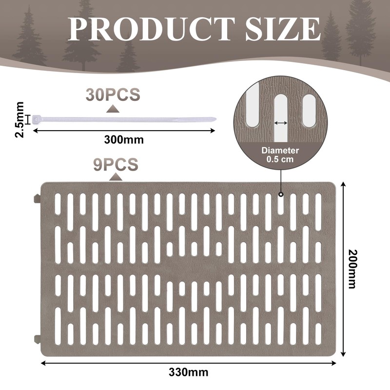 CPROSP Pack of 9 Tree Protection Trunks, 33 x 20
