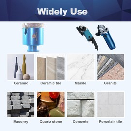 2 Inch Diamond Core Drill Bit for Porcelain Tile Ceramic Marble Granite Drilling,BRSCHNITT Vacuum Brazed Diamond Hole Saw with 5/8-11 Thread