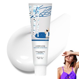 Birch Juice Moisturizing Sunscreen, Organic Suncream SPF 50 PA++++, Moisturizing Suncream, Korean Sunscreen for Face, Moist Essence Type, Strong UV Protection, Natural Organic Formula