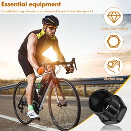 poeland 2 Bicycle Cassette Tool for Removing Cassettes & Sprockets, Freewheel Puller, Sprocket Puller, Accessory Tool for Shimano Mountain Bike
