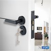 XFORT Matt Black 65mm Mortice Sashlock, Mortice Door Lock with