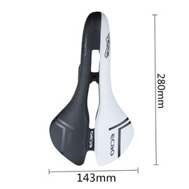 VOANZO Bicycle Seat Comfortable Nylon Fiber Saddle Universal for MTB Road Mountain Bike Cycling Seat (Black and White)