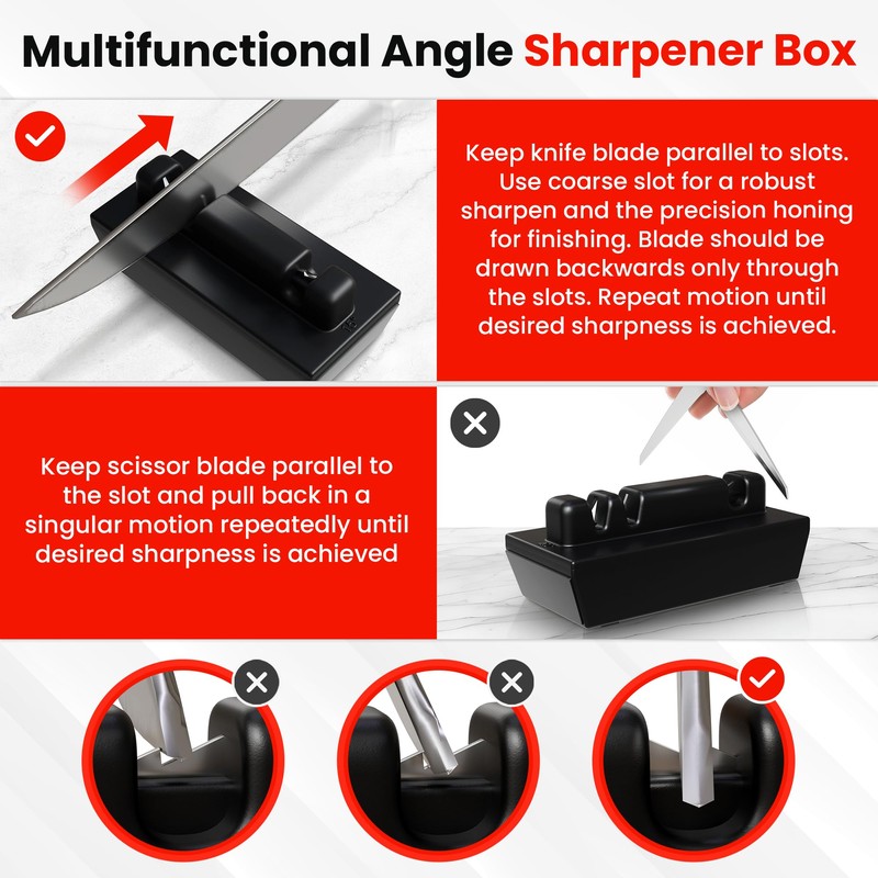 Knife Sharpener Tool, Rolling Knife Sharpener 5 in 1 Kit