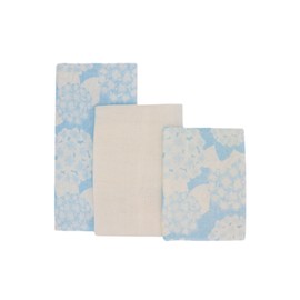 Floral Kitchen Towel Set - Hydrangea in Light Blue - Made in Japan