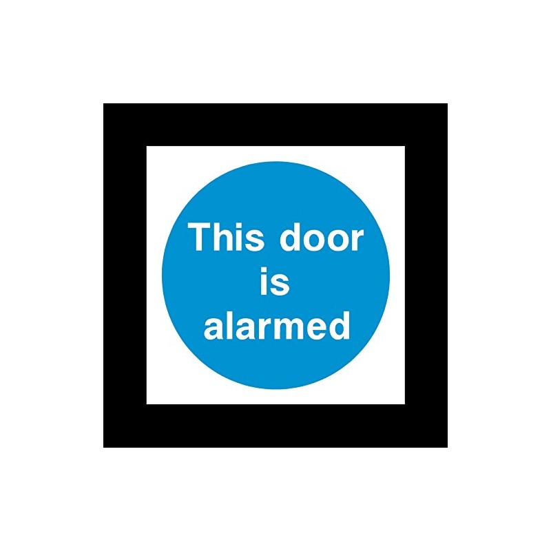 USSP&S This Door is Alarmed Plastic Sign - Emergency Exit