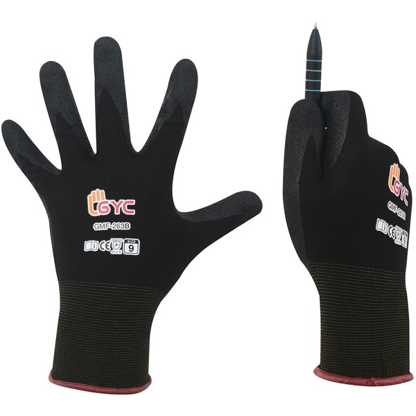 GYC Gloves, DIY, Gardening, Oil & Dry Grip Nitrile Micro
