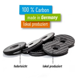 Riesel Design - STEM Cap – Top of the Range Carbon Bike Steering Cap + Anodised Aluminium Screw – 6 g Size 1 1/8 Inch – Maori