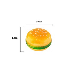 AHYCS Hamburger Stress Toys - Small Hamburger Squeeze Toys, Stress Stretch Hamburger Toys, Stress Relief Funny Novelty Toy, Simulation Hamburger Fidget Toy(3PCS)